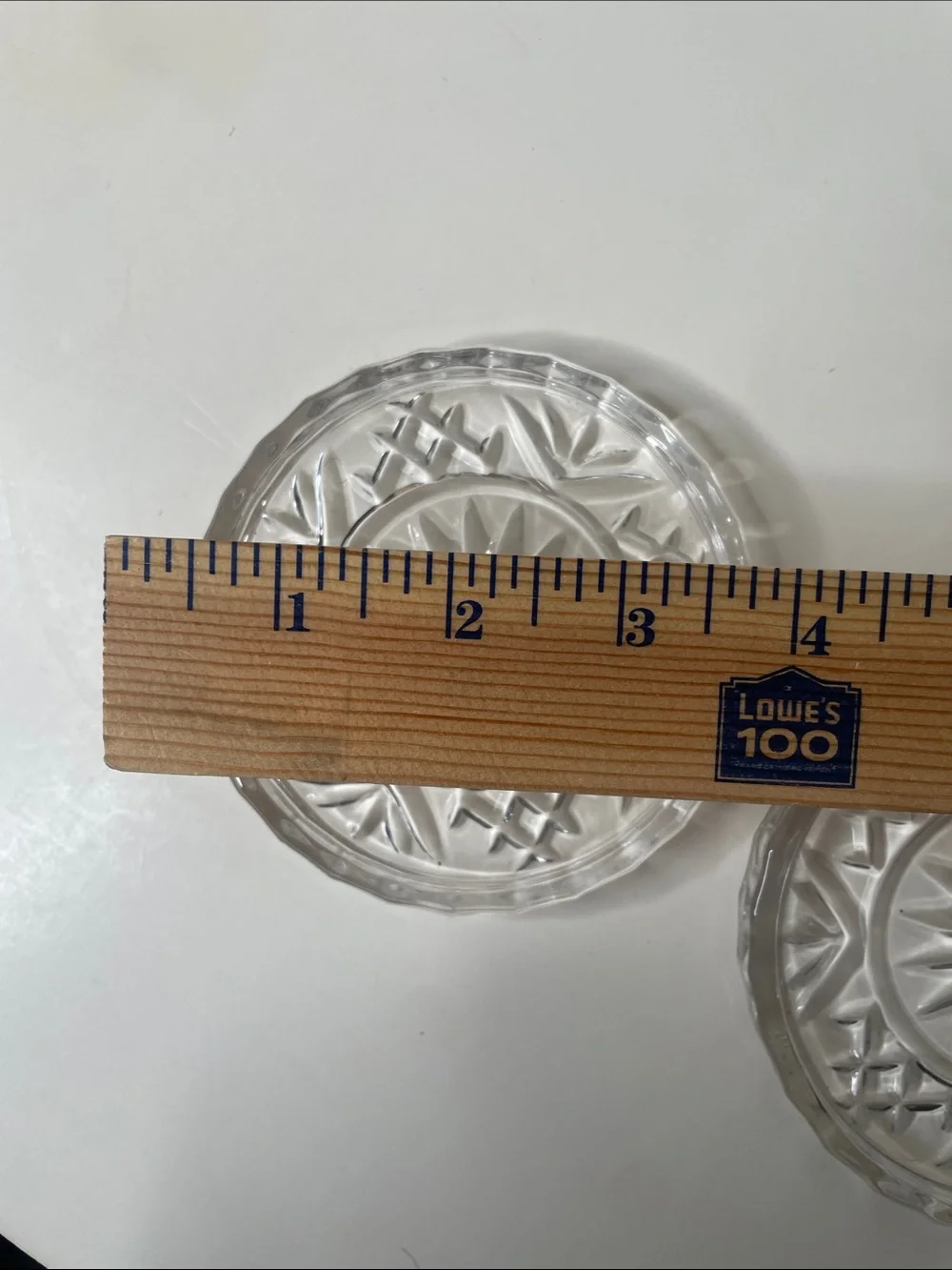 Glass or crystal cut coasters, set of 4